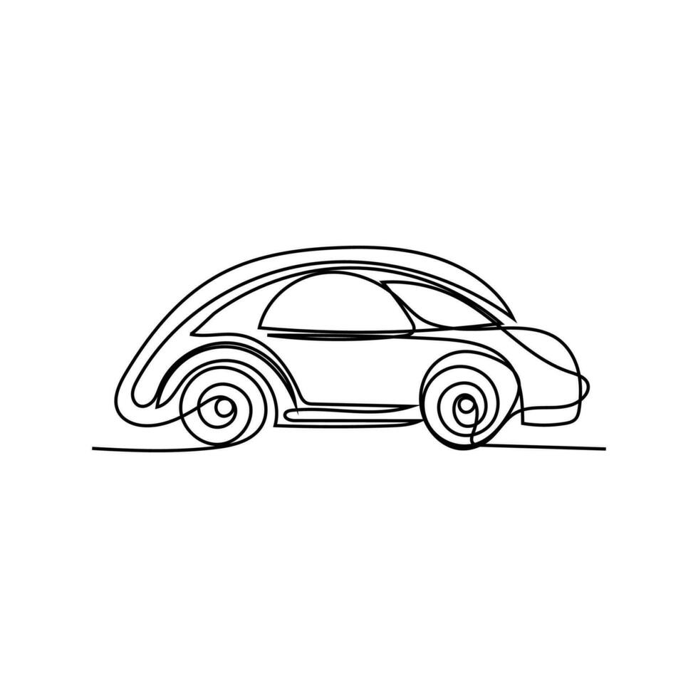 auto een lijn kunst icoon vector kunst ontwerp