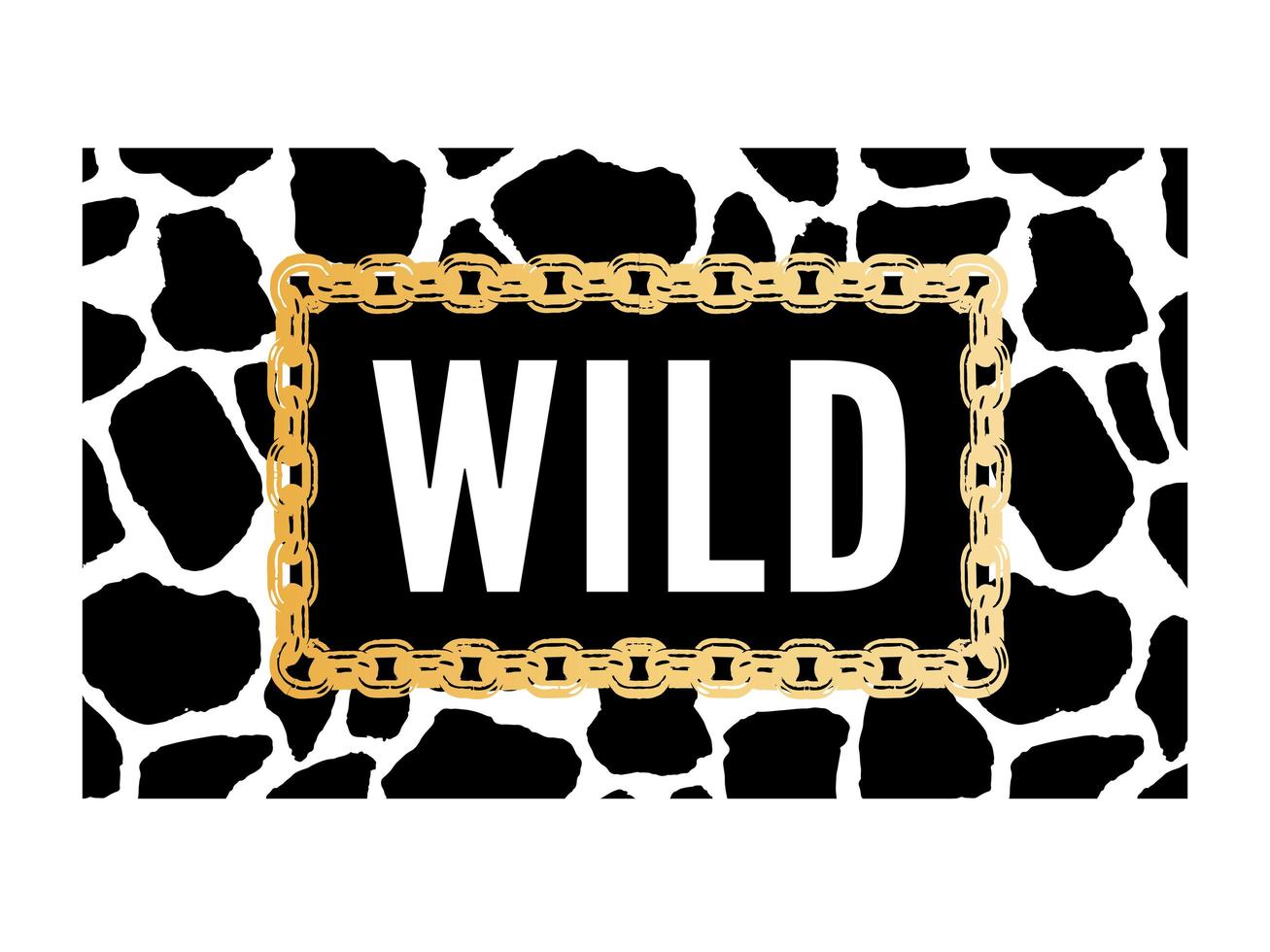 decoratieve wilde tekst met girafpatroon, mode, kaart en posterprint slogan vector