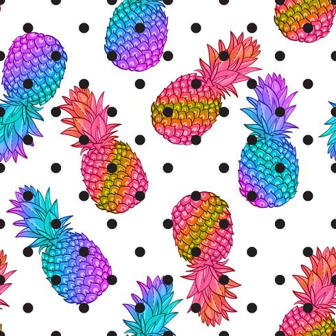 Ananas creatief trendy naadloos patroon vector