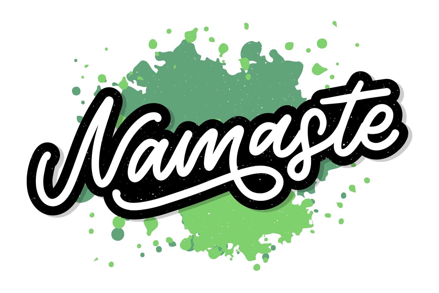 handgetekende namaste-letters. Indiase groet, hallo in het Hindi. stijlvol cursief handschrift, moderne kalligrafie. geïsoleerde vectorillustratie. vector