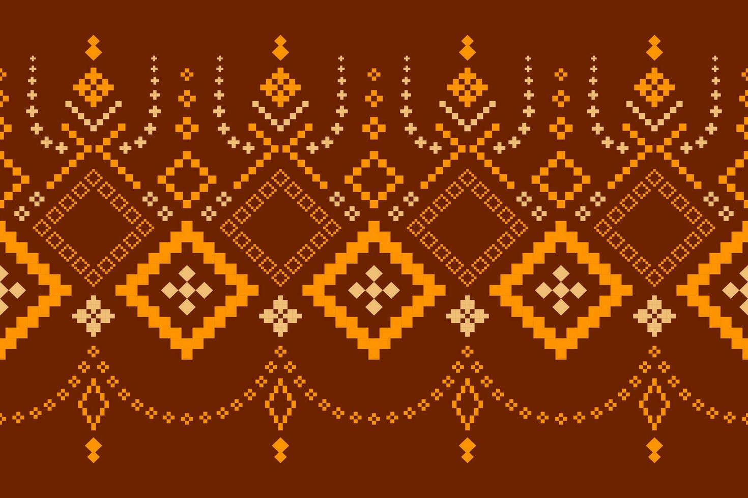 natuur jaargangen kruis steek traditioneel etnisch patroon paisley bloem ikat achtergrond abstract aztec Afrikaanse Indonesisch Indisch naadloos patroon voor kleding stof afdrukken kleding jurk tapijt gordijnen en sarong vector