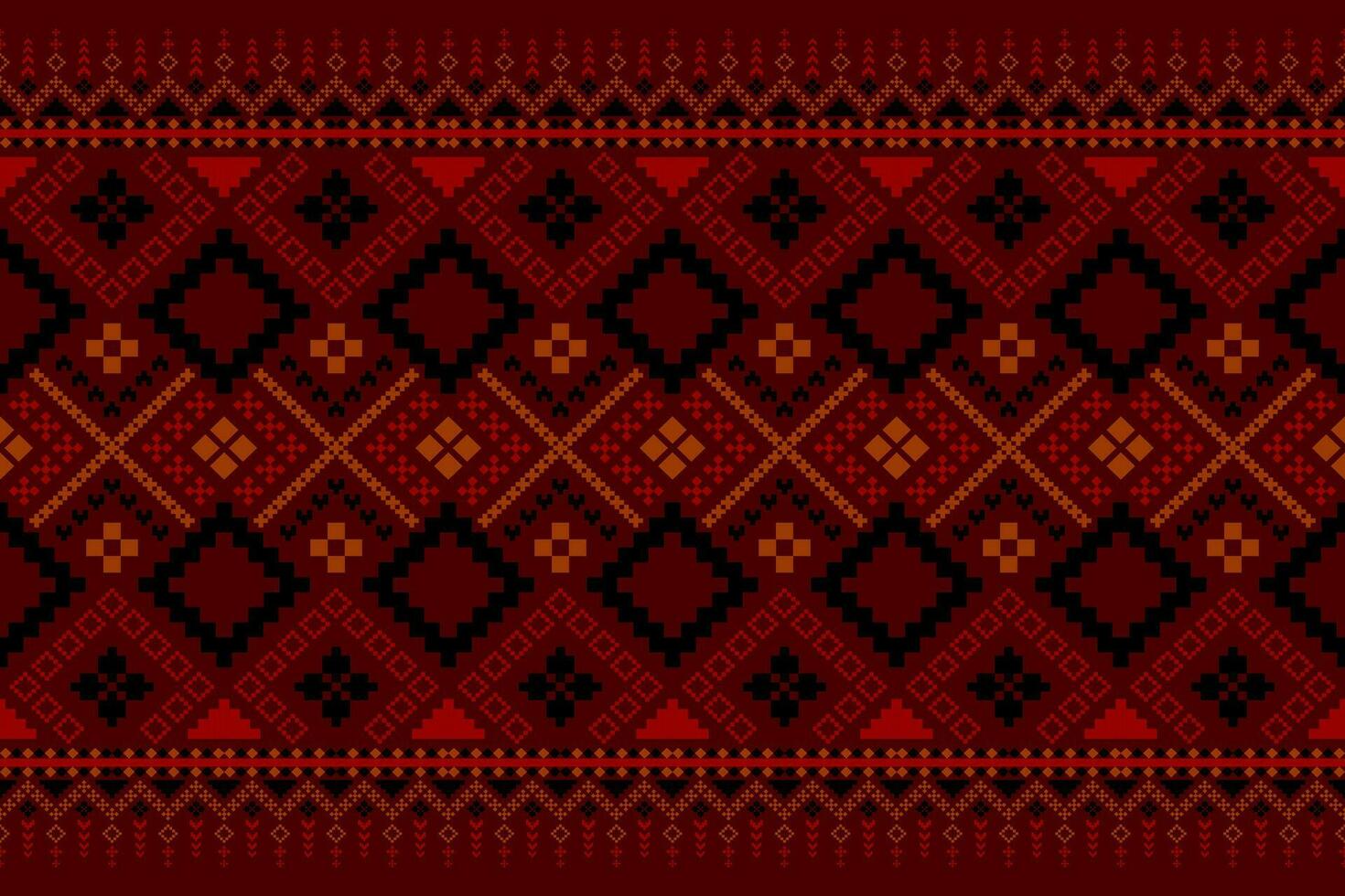 rood kruis steek kleurrijk meetkundig traditioneel etnisch patroon ikat naadloos patroon abstract ontwerp voor kleding stof afdrukken kleding jurk tapijt gordijnen en sarong aztec Afrikaanse Indisch Indonesisch vector