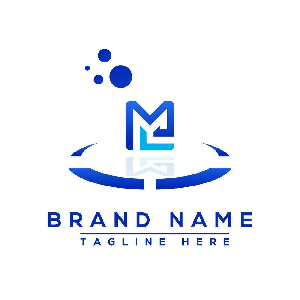 brief ml blauw professioneel logo voor allemaal soorten van bedrijf vector