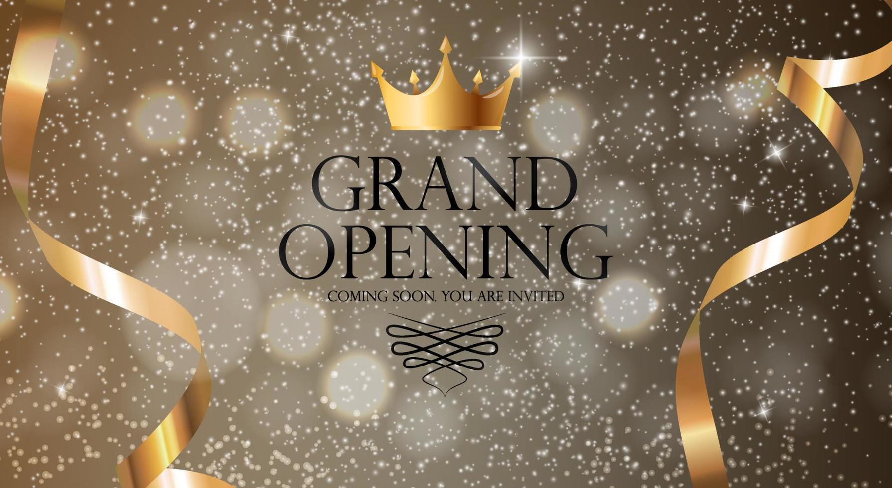 grootse opening luxe uitnodiging banner achtergrond. vector illustratie