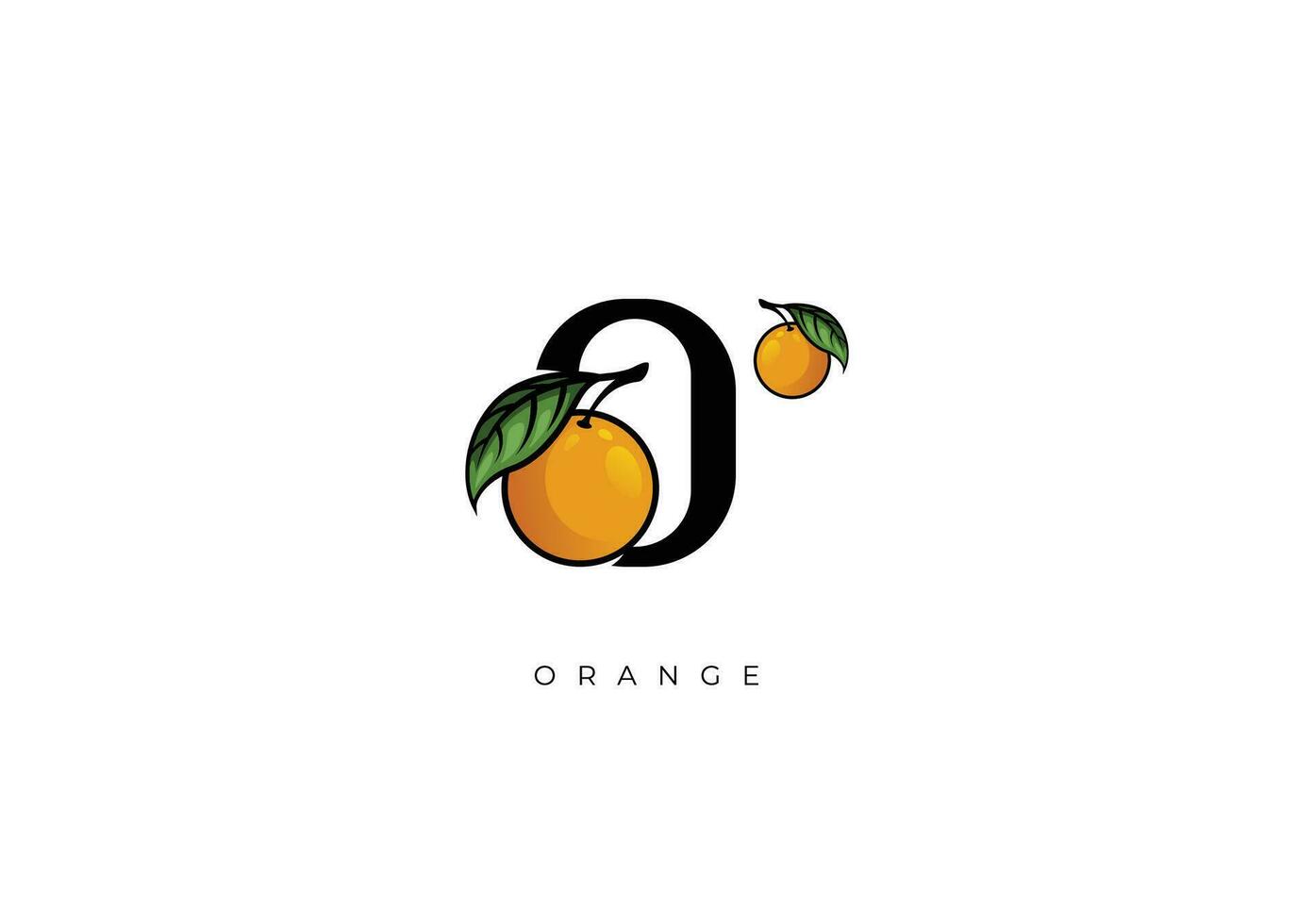 oranje fruit vector, Super goed combinatie van oranje fruit symbool met brief O vector