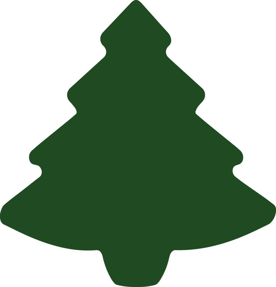 Kerstmis boom groen icoon in modieus boerderij stijl. gelukkig nieuw jaar waterverf. vector illustratie van pijnboom silhouet ontwerp decor, mooi, plant, modern lijn kunst stijl vakantie Hoes groet pijnboom