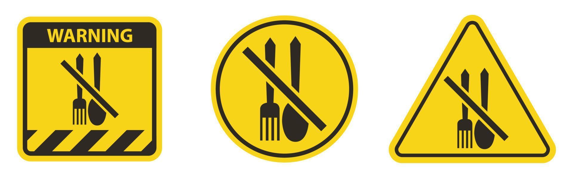 geen voedsel toegestaan symbool op witte achtergrond vector