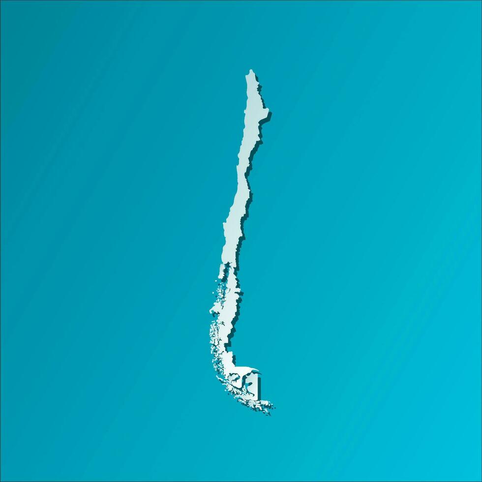 vector geïsoleerd vereenvoudigd illustratie icoon met blauw silhouet van Chili kaart. donker blauw achtergrond