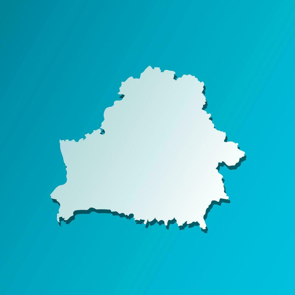 vector geïsoleerd vereenvoudigd illustratie icoon met blauw silhouet van Wit-Rusland kaart. donker blauw achtergrond