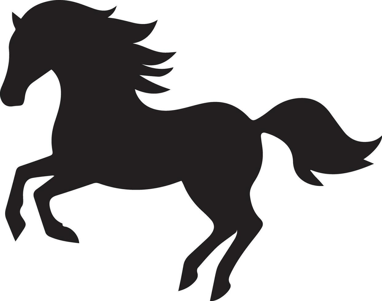 zwart silhouet paard vector