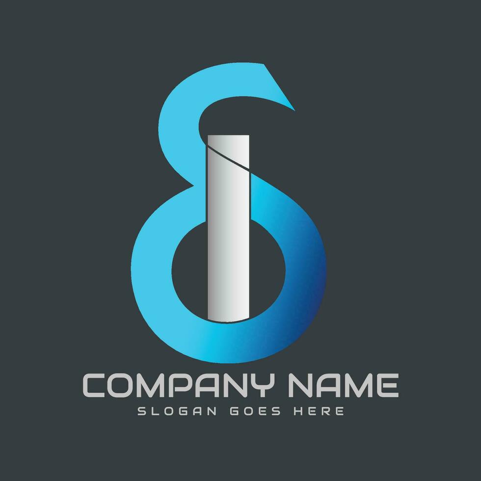 monogram voor bedrijf, internetten, bankieren, online winkel, etiket of verpakking logo ontwerp vector