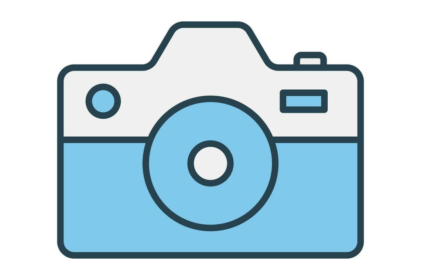 camera icoon. vlak lijn icoon stijl. gemakkelijk vector ontwerp bewerkbare