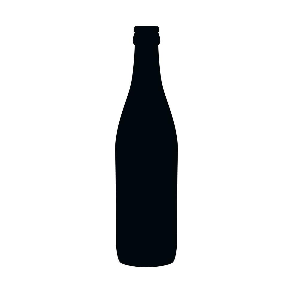 bier fles icoon geïsoleerd Aan een wit achtergrond, vector illustratie