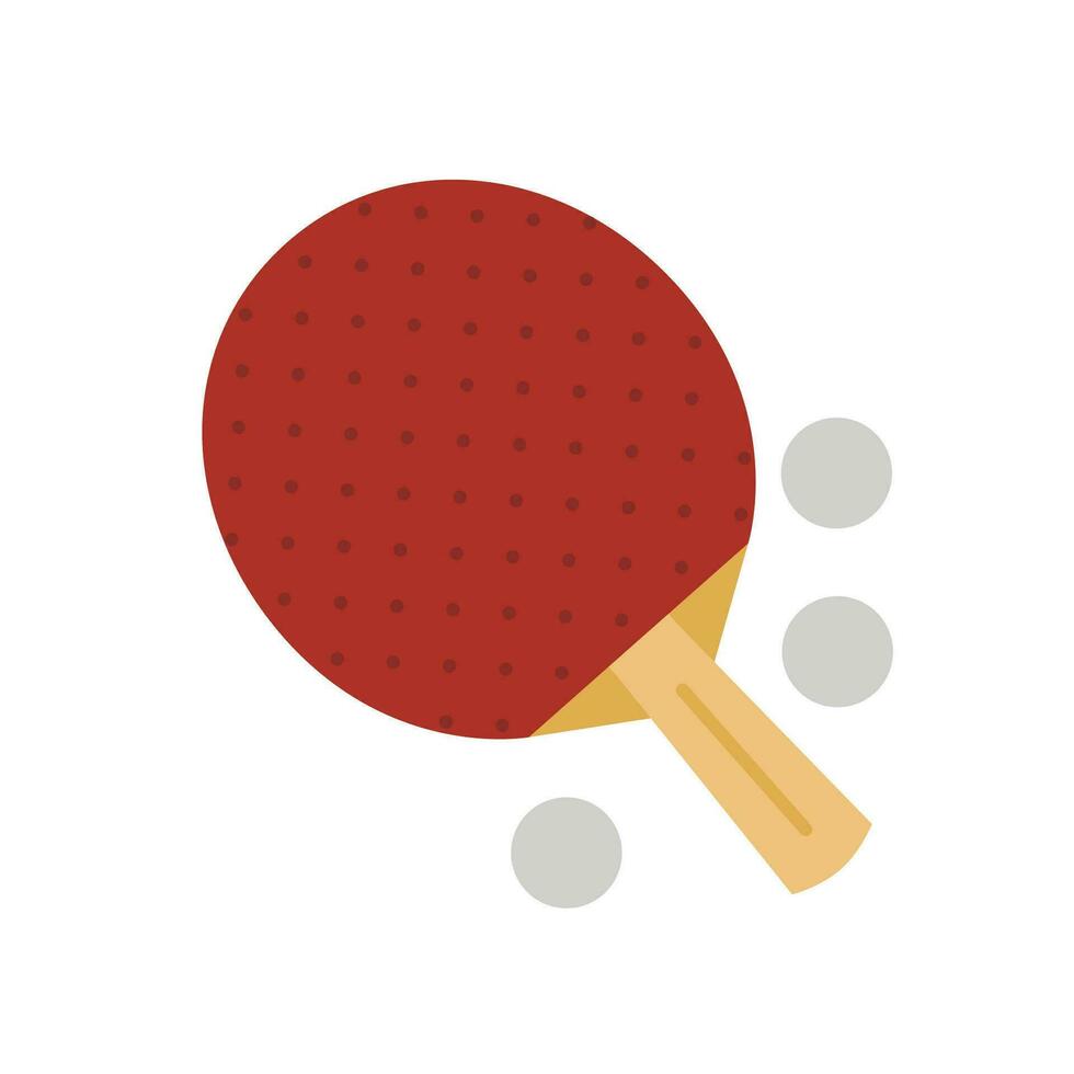 tafel tennis racket met bal icoon in vlak stijl geïsoleerd Aan wit achtergrond. vector