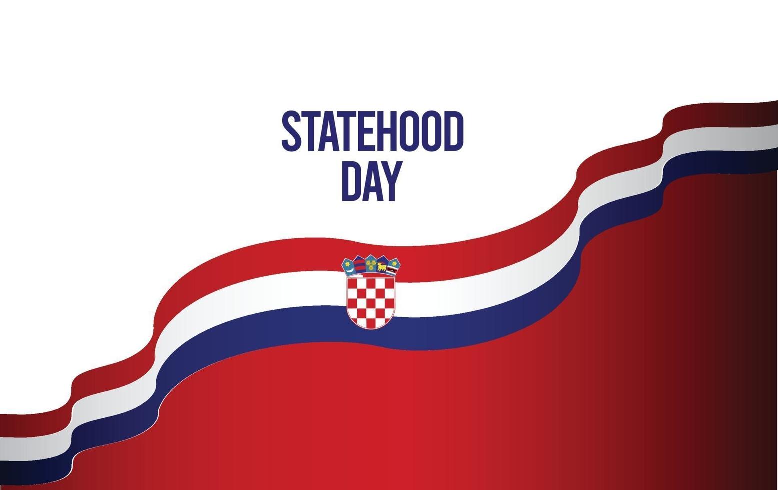 gelukkige onafhankelijkheidsdag van kroatië. sjabloon, achtergrond. vector illustratie