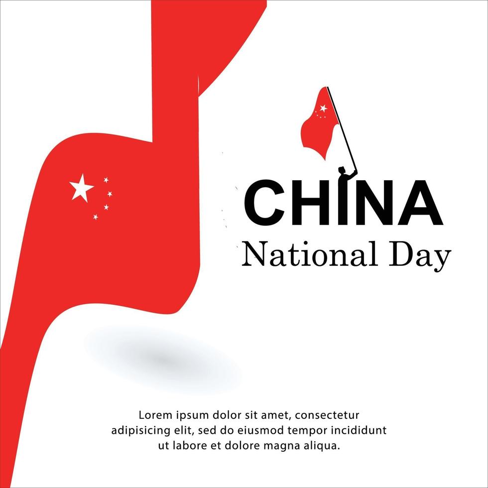 gelukkige onafhankelijkheidsdag van china. sjabloon, achtergrond. vector illustratie