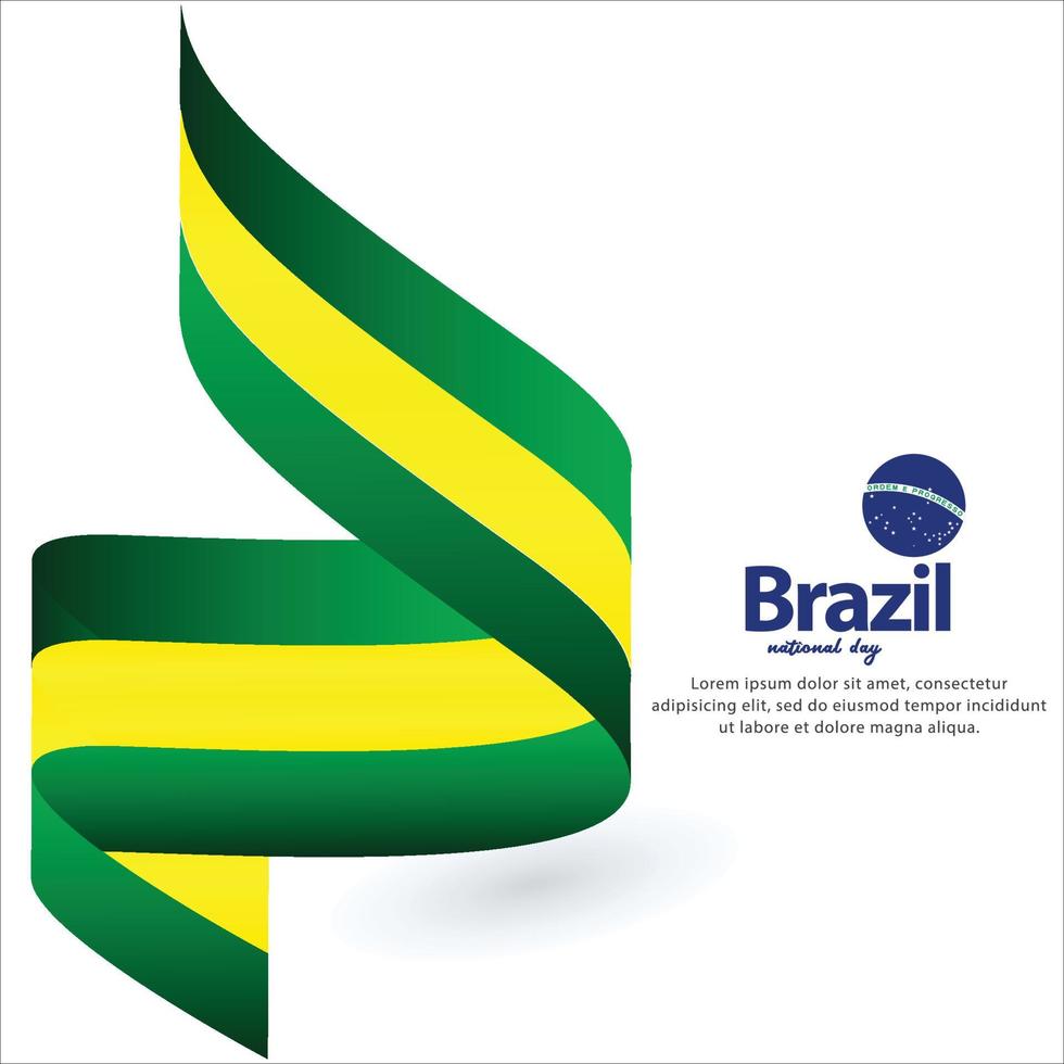 braziliaanse onafhankelijkheidsdag. vrijheid dag. fijne nationale feestdag. vieren jaarlijks in 7 september. braziliaanse vlag. patriottisch Braziliaans ontwerp. sjabloon, achtergrond. vector illustratie