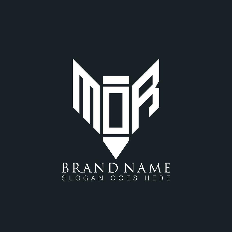 mor abstract brief logo. mor creatief monogram initialen brief logo concept. mor uniek modern vlak abstract vector brief logo ontwerp.