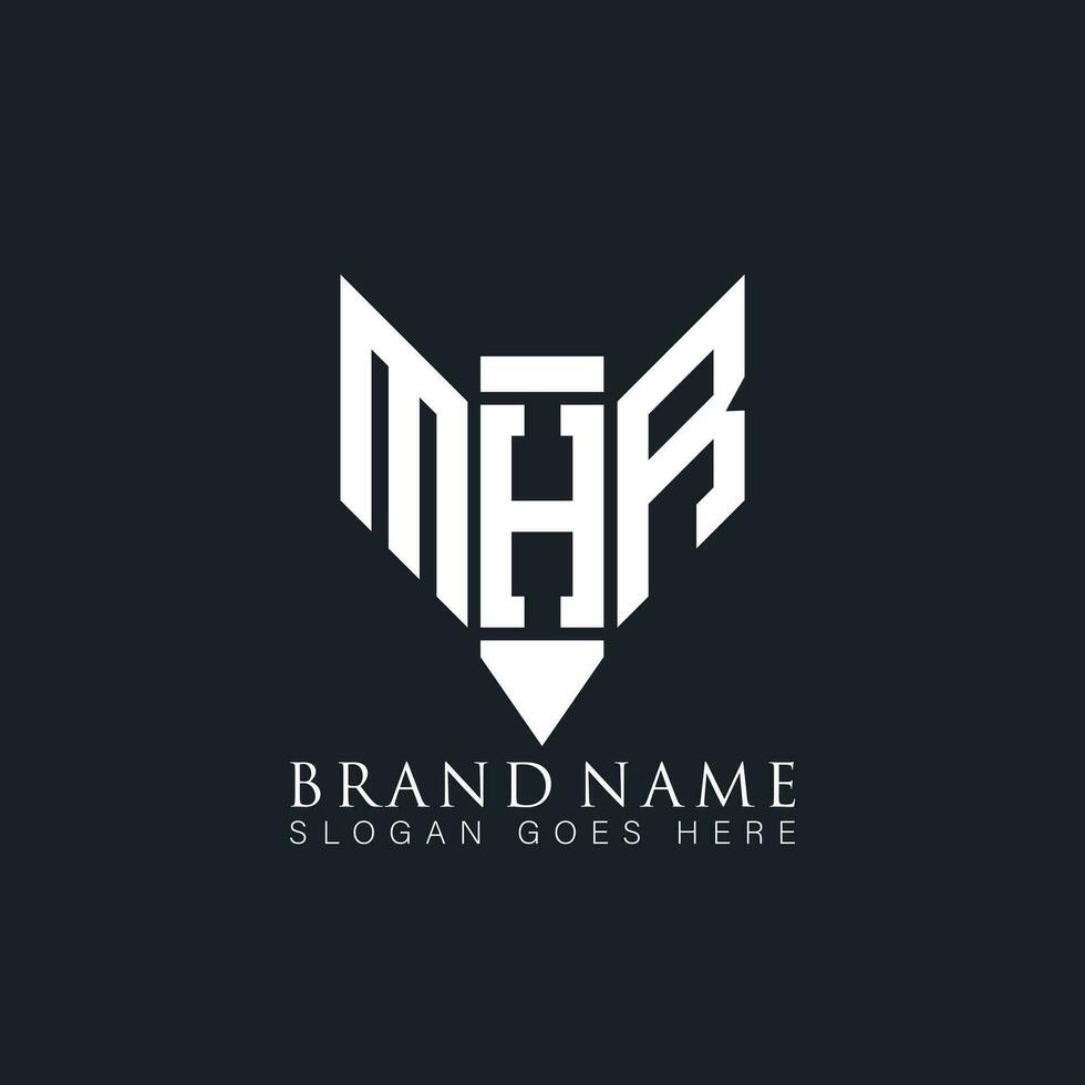 mhr abstract brief logo. mhr creatief monogram initialen brief logo concept. mhr uniek modern vlak abstract vector brief logo ontwerp.