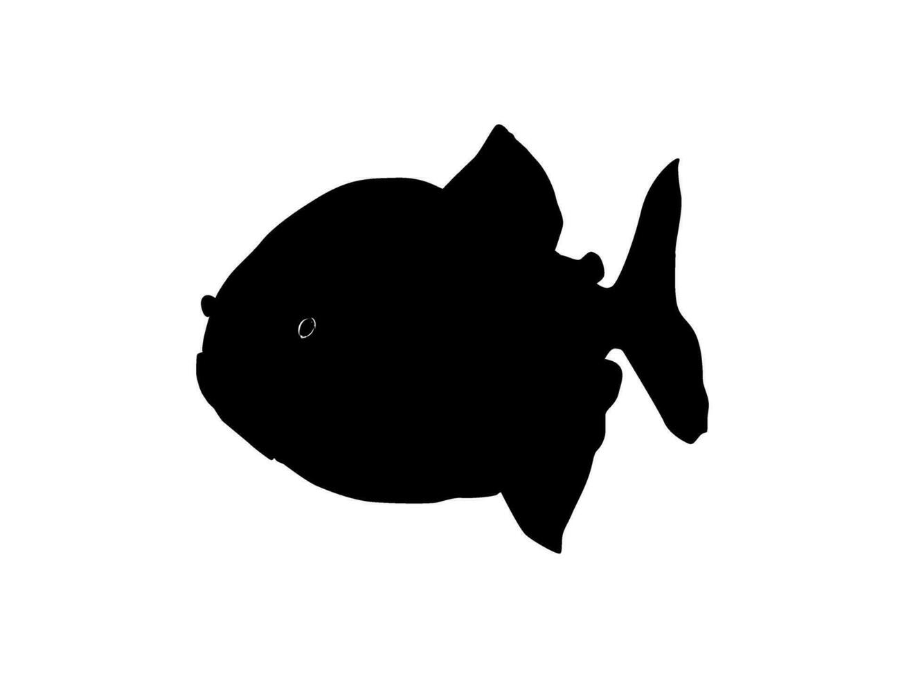piranha vis silhouet, kan gebruik voor logo gram, website, kunst illustratie, pictogram, icoon of grafisch ontwerp element. vector illustratie