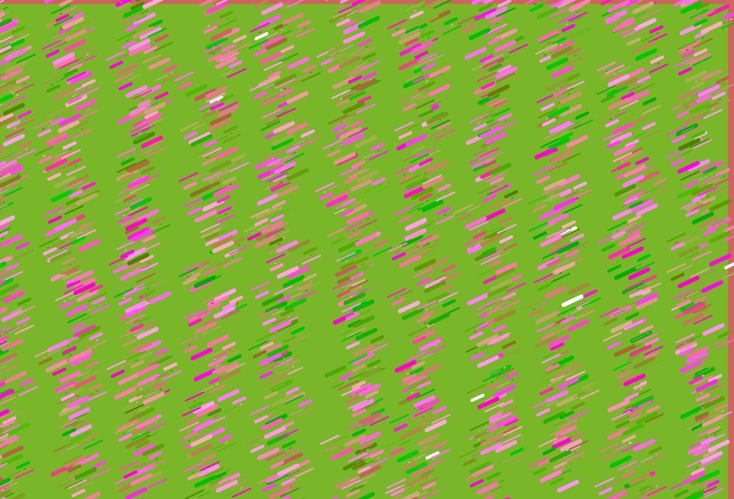 lichtroze, groen vectorpatroon met smalle lijnen. vector