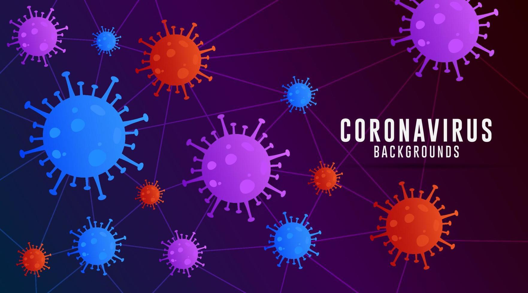 coronavirus achtergrond, covid-19 achtergrond, covid-19 achtergrond met paars blauw verloop vector