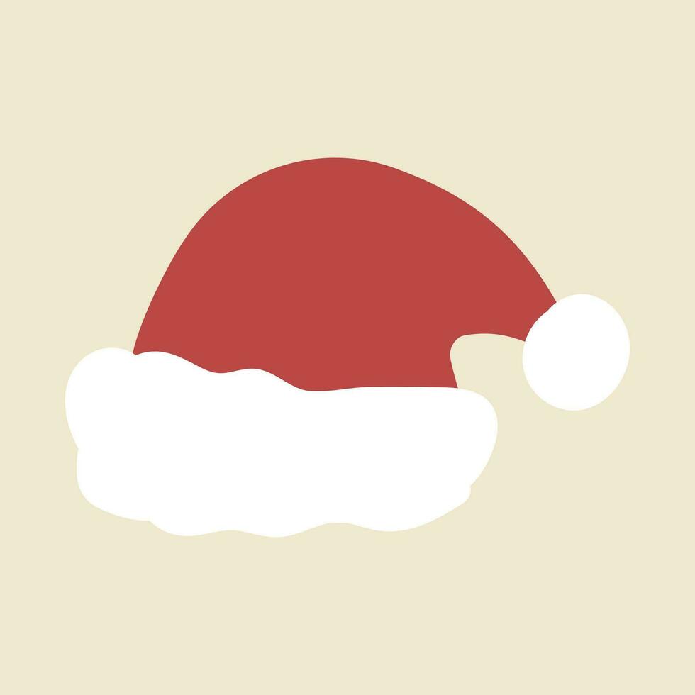 hoed van de kerstman claus voor poster, kaart en meer ontwerpen van winter vakantie vector