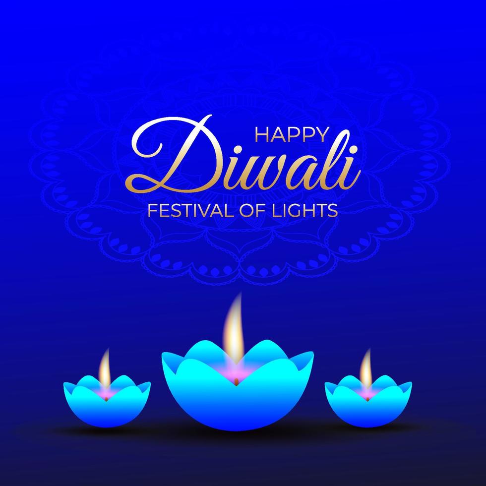 mooi gelukkig diwali festival viering achtergrondontwerp vector