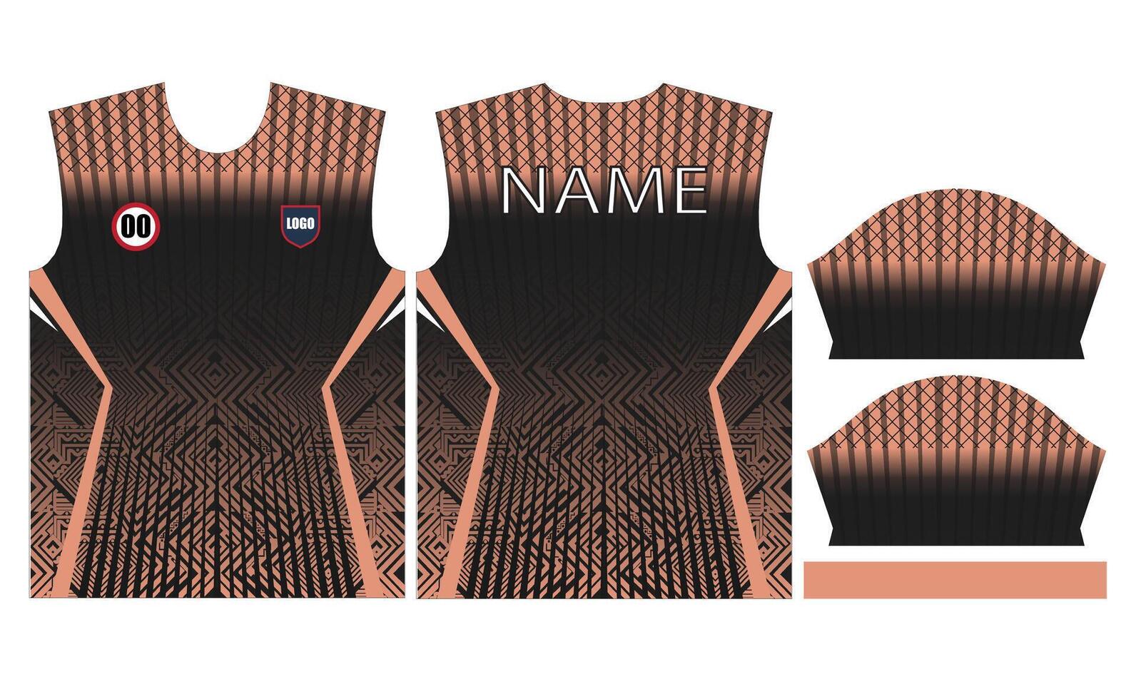 voetbal Jersey ontwerp voor sublimatie of Amerikaans voetbal krekel Jersey ontwerp vector