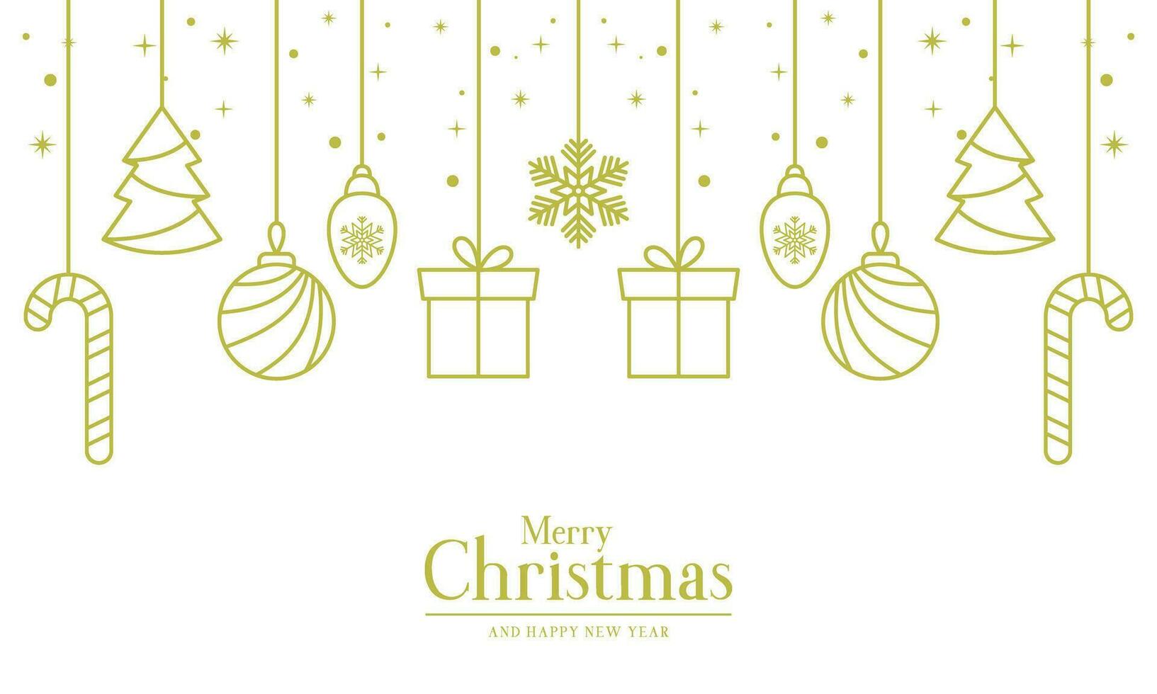 elegant Kerstmis decoratie banier achtergrond met Kerstmis decoratie elementen vector