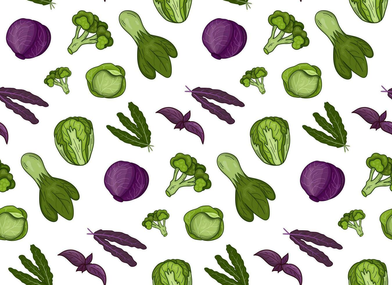 naadloos patroon kool vector illustratie. ontwerp voor boerenkool dag, gezond voedsel, Gezondheid dag, recepten