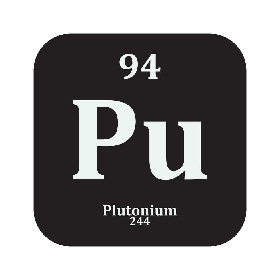 plutonium chemie icoon vector