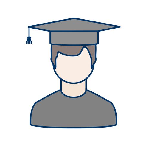 Vector mannelijke student pictogram
