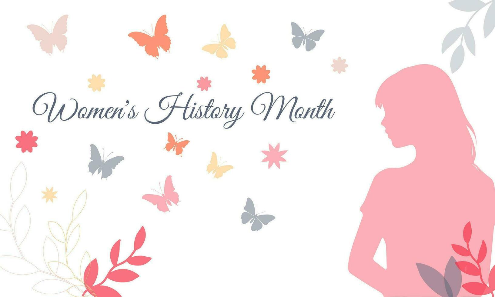 kaart voor Internationale vrouwen dag, vrouwen geschiedenis maand vector
