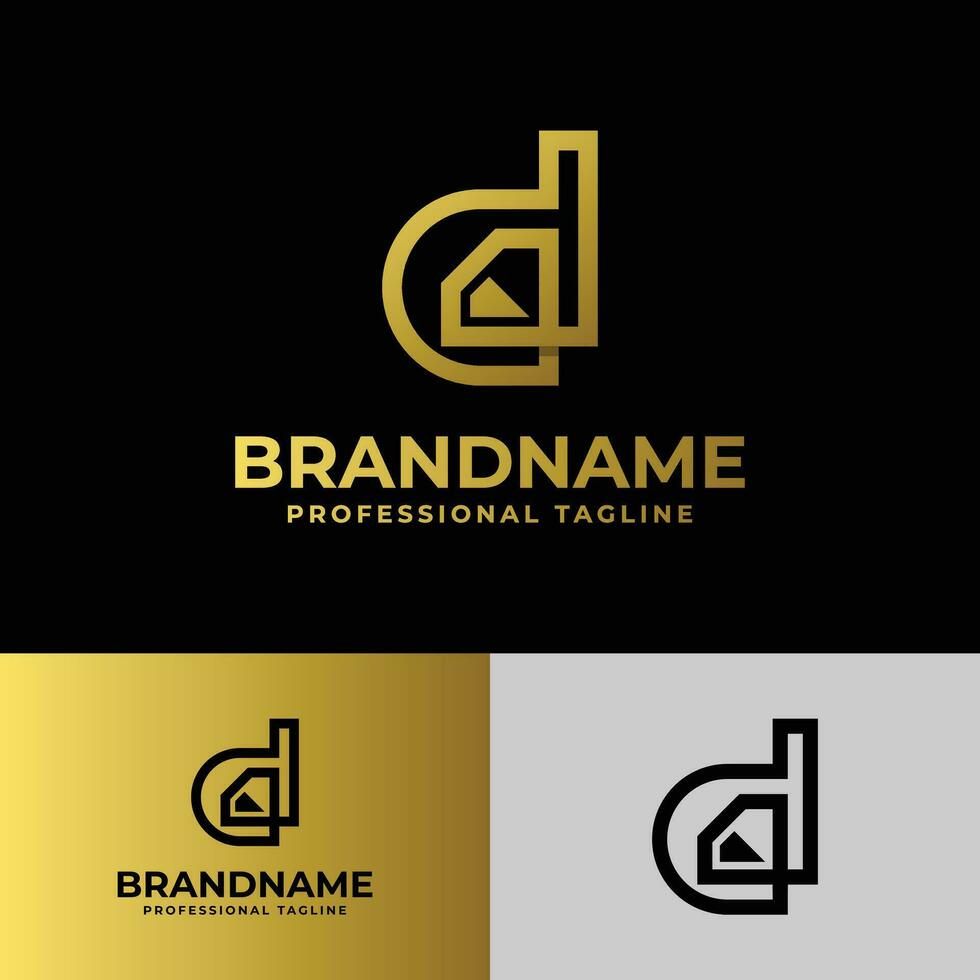 brief d kleine letters diamant logo, geschikt voor bedrijf verwant naar diamant en met d eerste vector