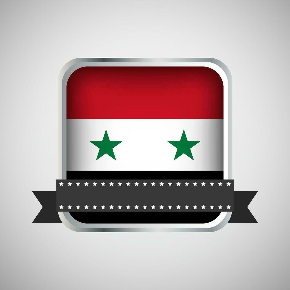 vector ronde banier met Syrië vlag