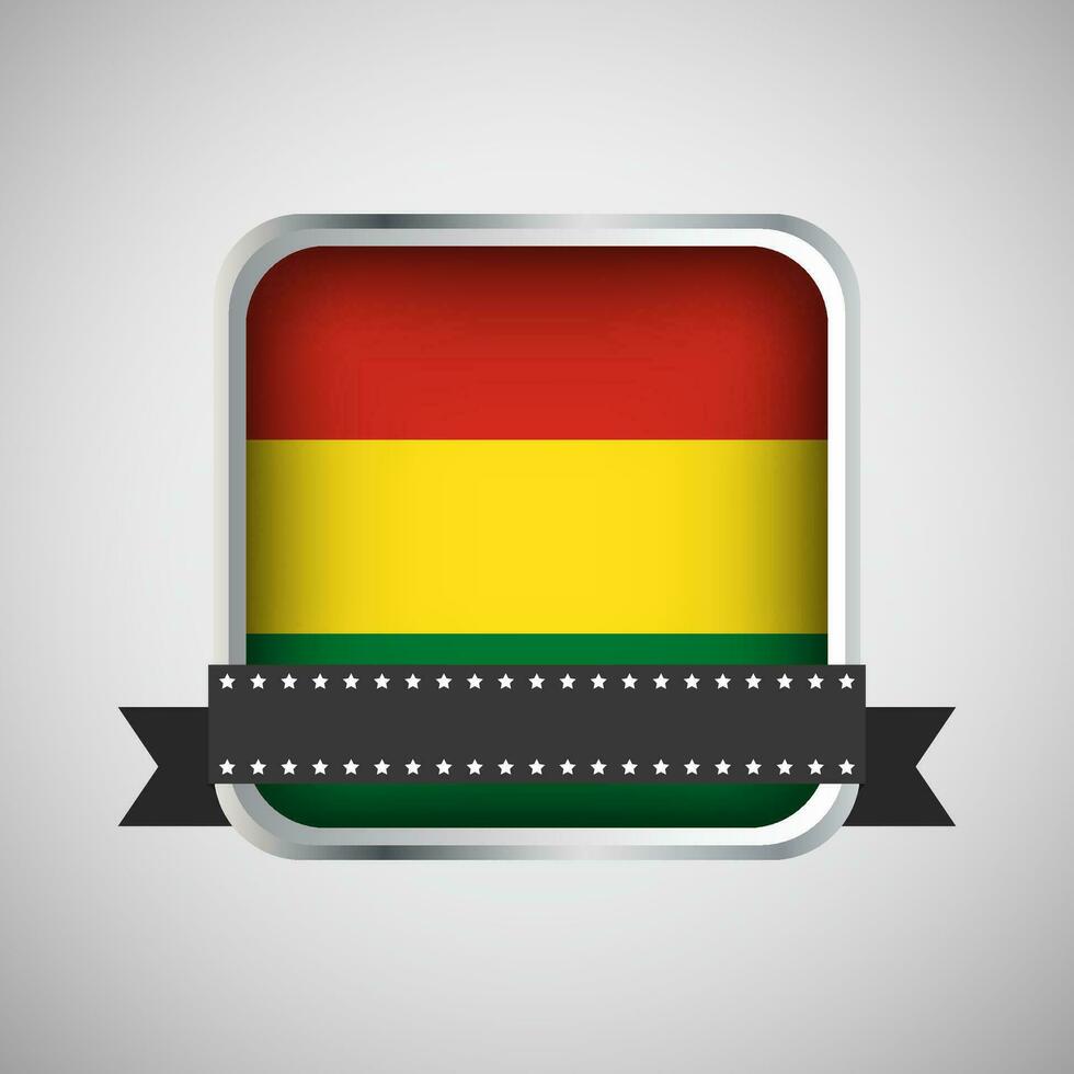 vector ronde banier met Bolivia vlag