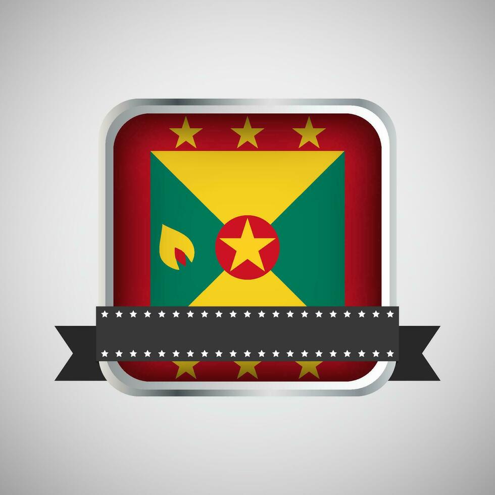 vector ronde banier met Grenada vlag