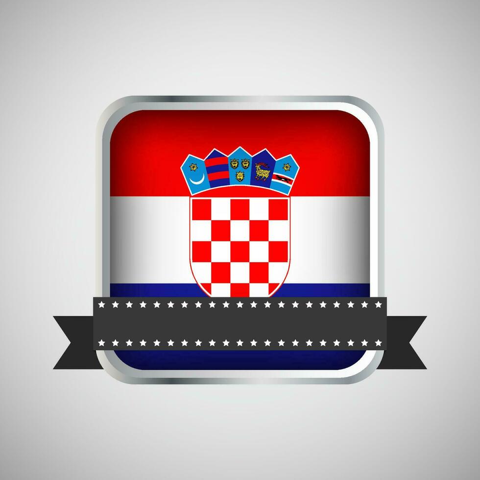 vector ronde banier met Kroatië vlag