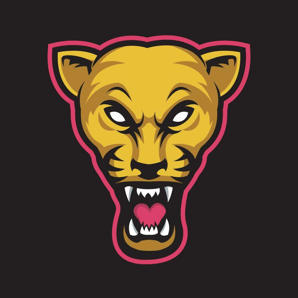 dier hoofd - jaguar - vector logo illustratie mascotte