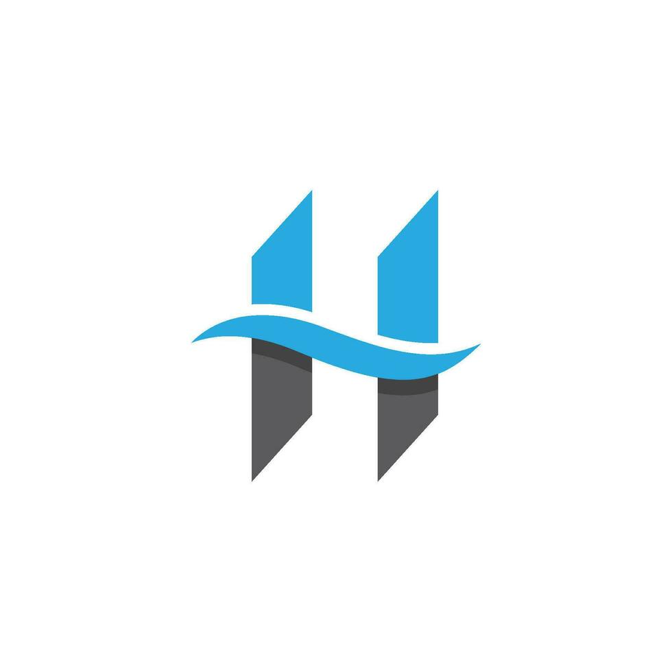 h logo zeshoek illustratie icoon vector
