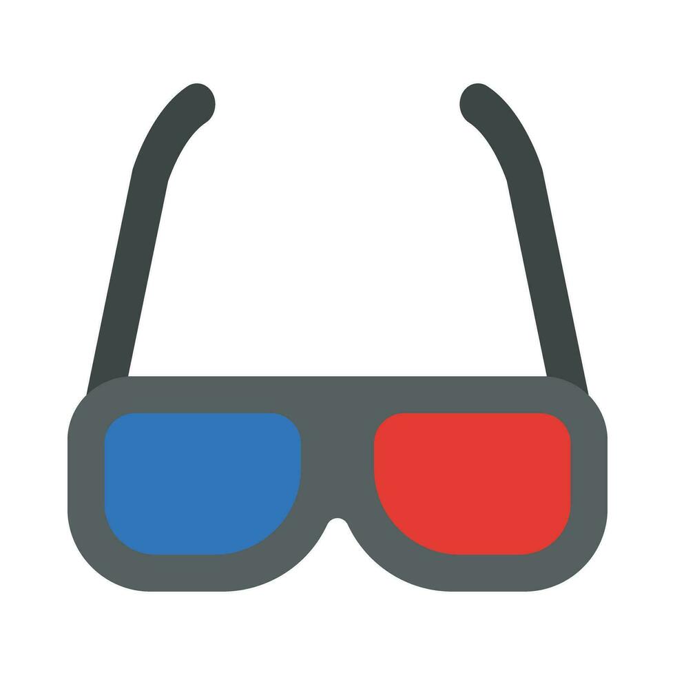 3d bril vector vlak icoon voor persoonlijk en reclame gebruiken.