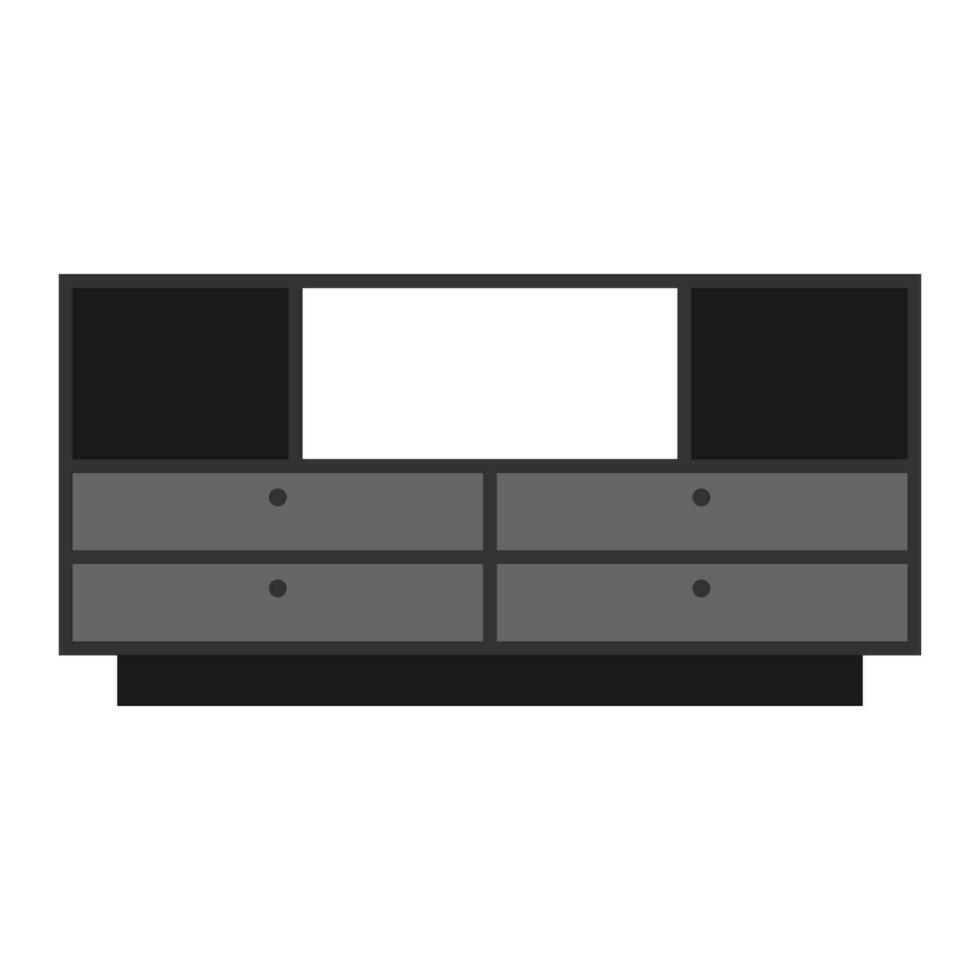 houten televisie kabinet vlak illustratie vector