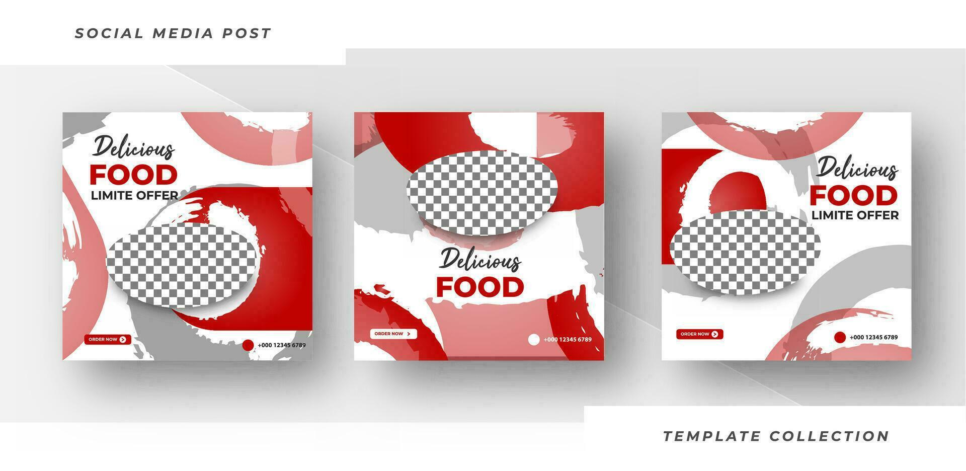 heerlijk voedsel banier sociaal media post sjabloon ontwerp. geschikt voor sociaal media post restaurant menu banier sociaal media na. pro vector