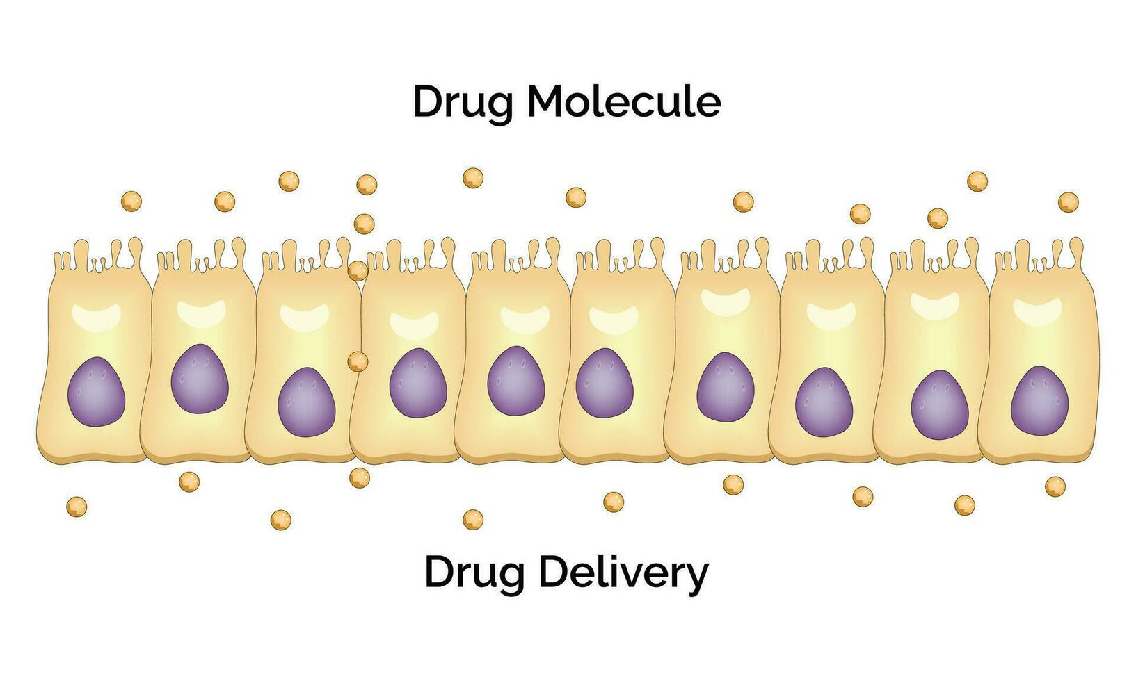 drug molecuul en drug levering wetenschap ontwerp vector illustratie