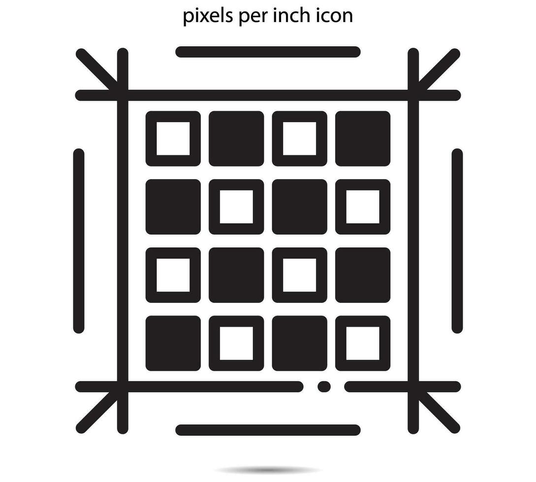 pixels per inch icoon vector