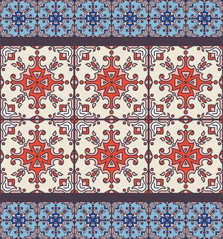 Portugese azulejotegels. Blauwe en witte prachtige naadloze patte vector