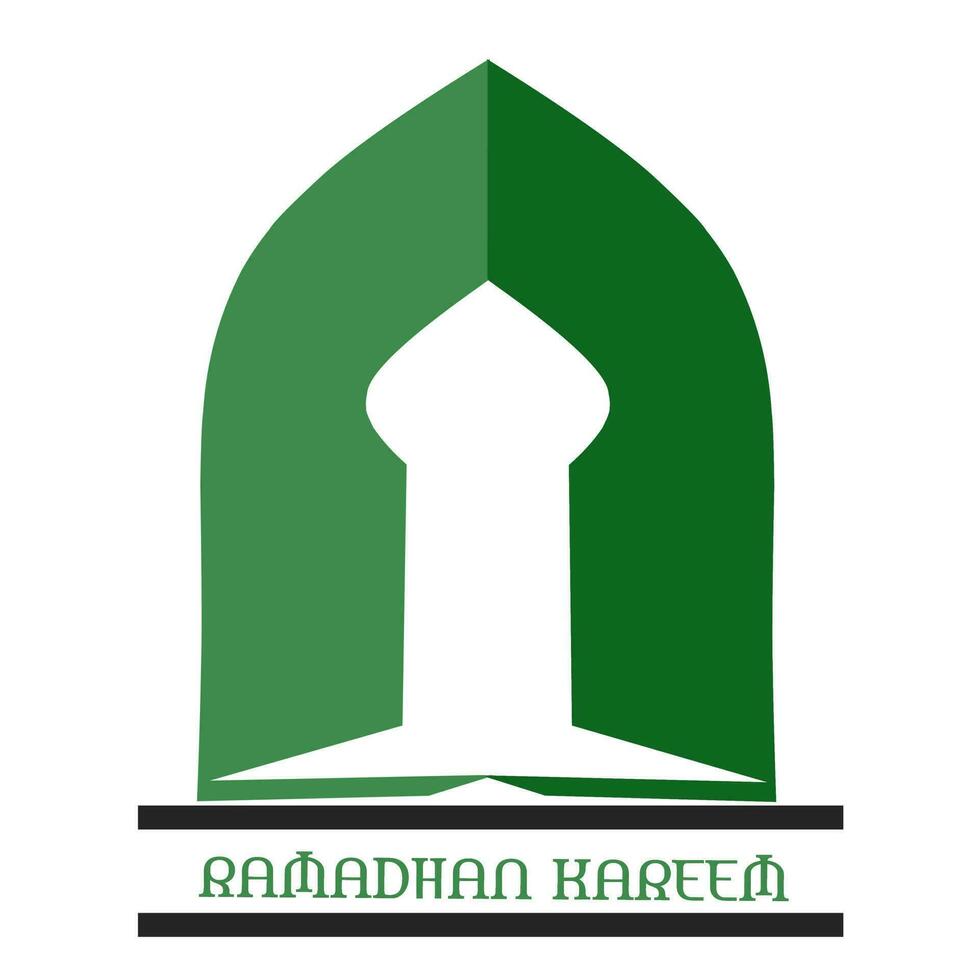 de logo voor Ramadan kareem moskee vector