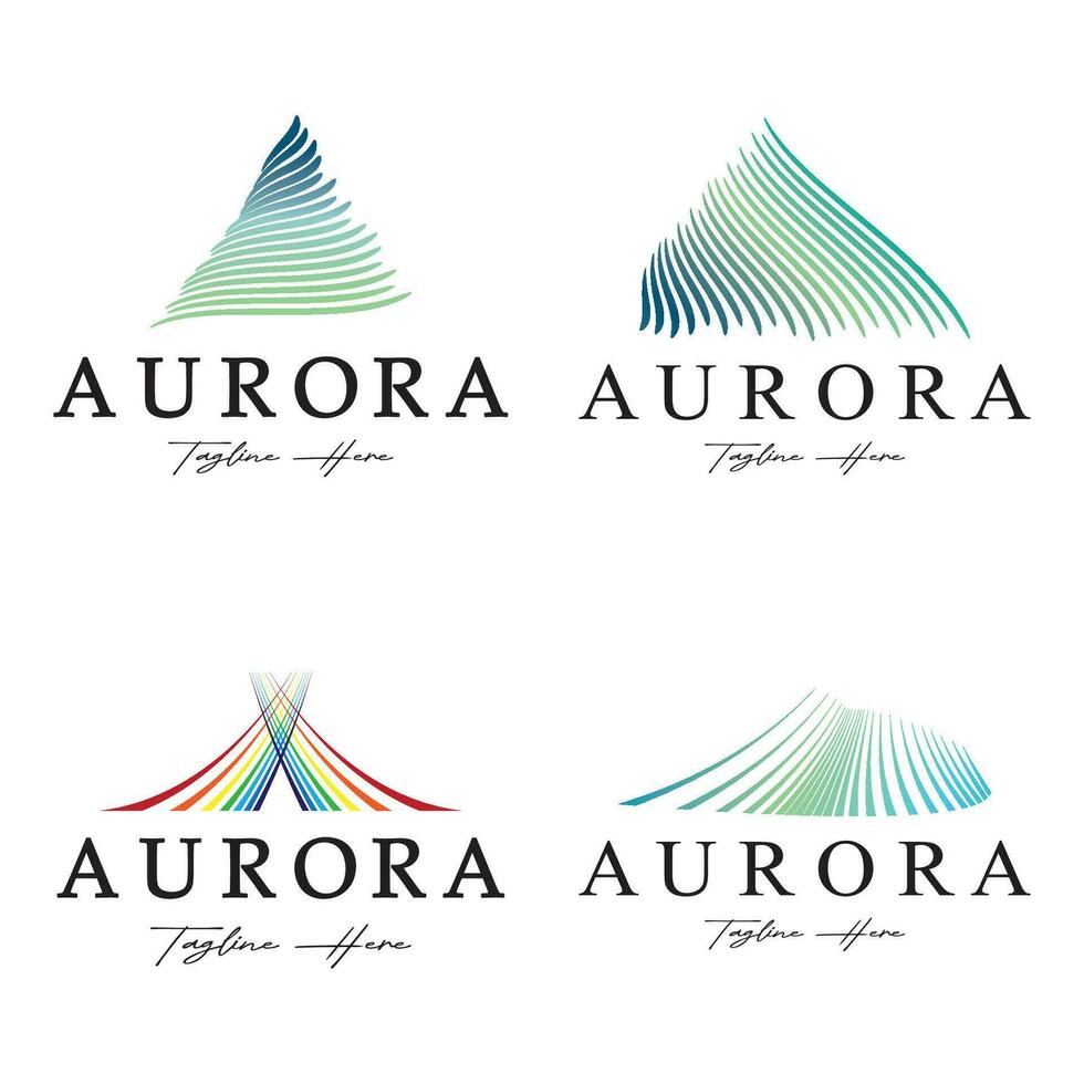 Aurora logo ontwerp icoon illustratie vector sjabloon