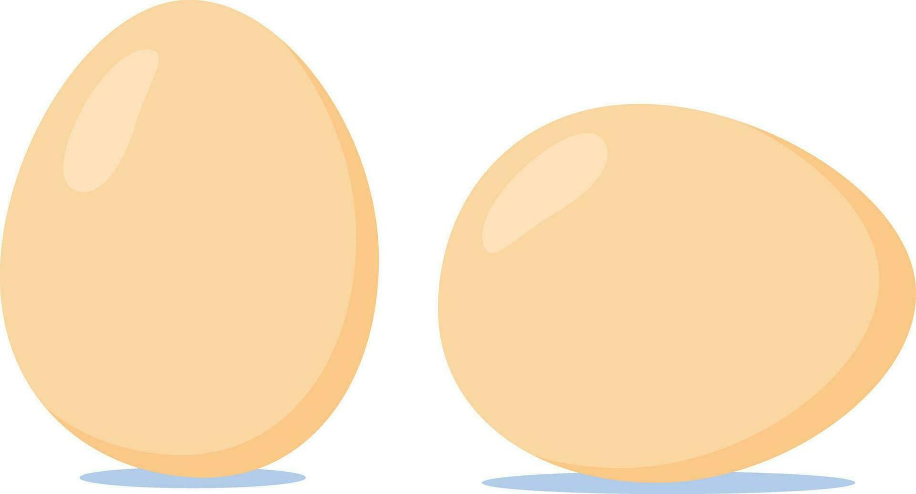 twee vector realistisch roze eieren. geïsoleerd eieren Aan wit achtergrond.